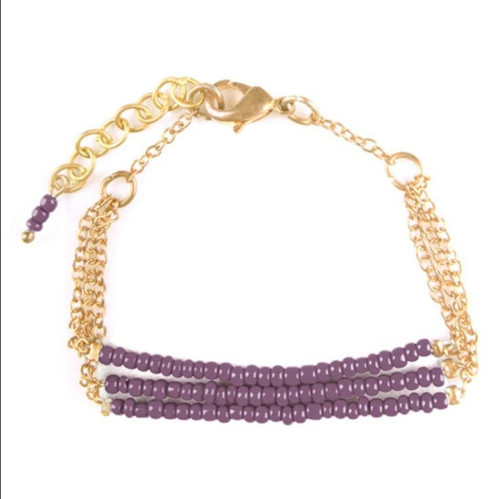Purple Gold Mata Traders Beaded bracelet
